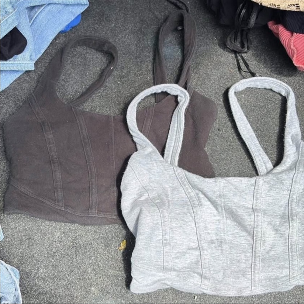 Forever 21 Black and Gray Tank Tops
